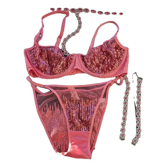 Agent Provocateur Calista Bra (34C) and Panty (Size 4 / AP Size 2) Set - Picture 5 of 12